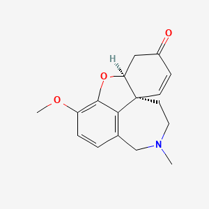 Molecular structure of (+/-)-Narwedine