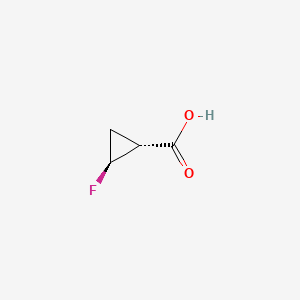 Molecular structure of (1R,2S)-2-fluorocyclopropane-1-carboxylic acid