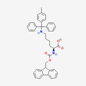Molecular structure of Fmoc-N-methyltrityl-L-lysine