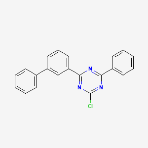 Molecular structure of 2-(1,1-biphenyl-3-yl)-4-chloro-6-phenyl-1,3,5-triazine