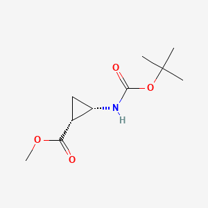 Molecular structure of cis-methyl 2-((tert-butoxycarbonyl)amino)cyclopropanecarboxylate