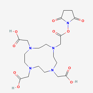 Molecular structure of 1,4,7,10-Tetraazacyclododecane-1,4,7,10-tetraacetic acid, 1-(2,5-dioxo-1-pyrrolidinyl) ester