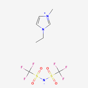 Molecular structure of 1-Ethyl-3-methylimidazolium Bis(trifluoromethanesulfonyl)imide (EMIM TFSI)