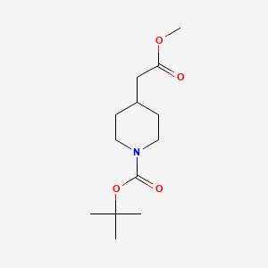 Molecular structure of Methyl 1-N-Boc-4-piperidineacetate