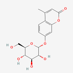 Molecular structure of 4-Methylumbelliferyl alpha-D-glucopyranoside