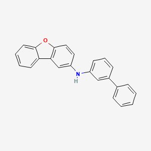 Molecular structure of N-(1,1-biphenyl-3-yl)dibenzob,dfuran-2-amine