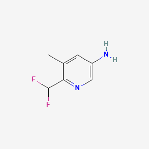 Molecular structure of 6-(Difluoromethyl)-5-methylpyridin-3-amine