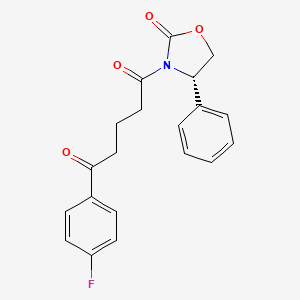 Molecular structure of (4S)-3-[5-(4-Fluorophenyl)-1,5-dioxopenyl]-4-phenyl-2-oxazolidinone