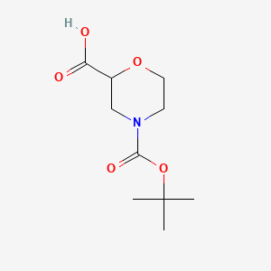 Molecular structure of 4-Boc-2-morpholinecarboxylic acid