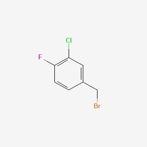 Molecular structure of 3-Chloro-4-fluorobenzyl bromide