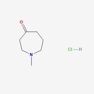 Molecular structure of 1-Methylhexahydroazepin-4-one hydrochloride