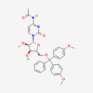 Molecular structure of N-Acetyl-5-O-bis(4-methoxyphenyl)phenylmethyl-2-O-methylcytidine