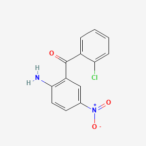 Molecular structure of 2-Amino-2-chloro-5-nitro benzophenone