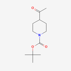 Molecular structure of tert-Butyl 4-acetylpiperidine-1-carboxylate