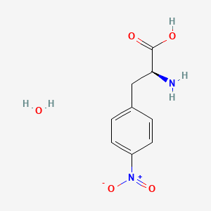 Molecular structure of 4-Nitro-L-phenylalanine monohydrate