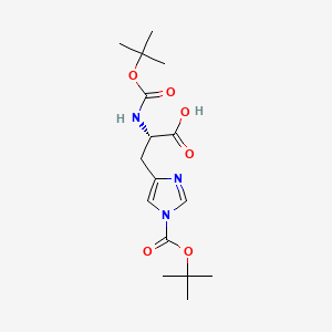 Molecular structure of N,N-Di-tert-butoxycarbonyl-L-histidine