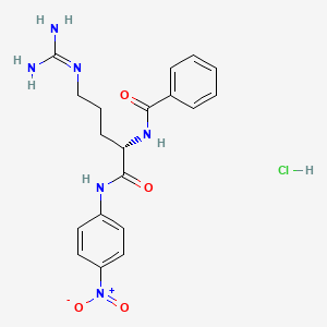 Molecular structure of (S)-5-(Amidinoamino)-2-(benzoylamino)-N-(4-nitrophenyl)valeramide monohydrochloride