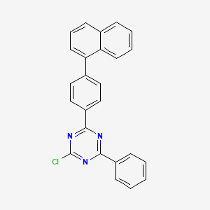 Molecular structure of 2-chloro-4-(4-(naphthalen-1-yl)phenyl)-6-phenyl-1,3,5-triazine