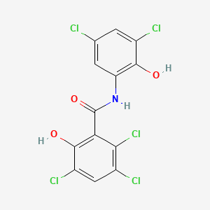 Molecular structure of Oxyclozanide