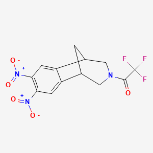 Molecular structure of 2,3,4,5-Tetrahydro-7,8-dinitro-3-(trifluoroacetyl)-1,5-methano-1H-3-benzazepine
