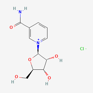 Molecular structure of Nicotinamide riboside chloride