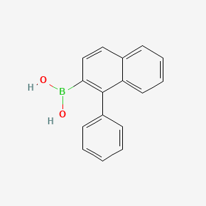 Molecular structure of B-(1-Phenyl-2-naphthalenyl)boronic acid