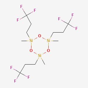 Molecular structure of 1,3,5-Tris(3,3,3-trifluoropropyl)methylcyclotrisiloxane