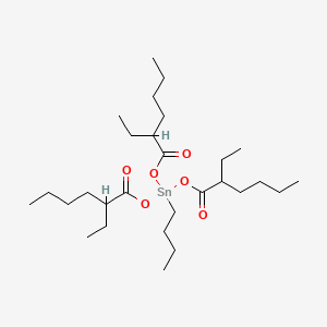 Molecular structure of Butyltin tris(2-ethylhexanoate)