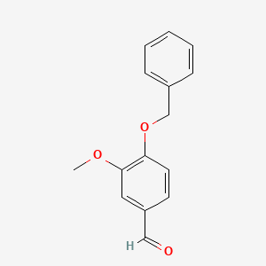 Molecular structure of 4-Benzloxy-3-methoxybenzaldehyde
