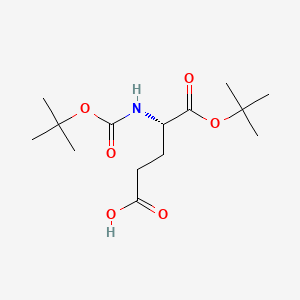Molecular structure of Boc-L-glutamic acid 1-tert-butyl ester