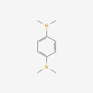 Molecular structure of 1,4-Bis(dimethylsilyl)benzene