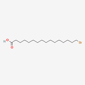 Molecular structure of 16-Bromohexadecanoic acid