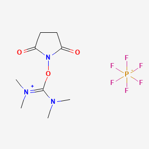 Molecular structure of N,N,N,N-Tetramethyl-O-(N-succinimidyl)uronium hexafluorophosphate