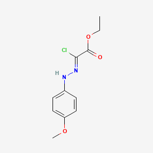 Molecular structure of Ethyl chloro[(4-methoxyphenyl)hydrazono]acetate