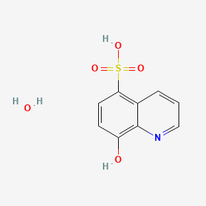 Molecular structure of 8-Hydroxy-5-quinolinesulfonic acid monohydrate