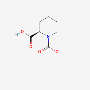 Molecular structure of (R)-(+)-N-Boc-2-piperidinecarboxylic acid