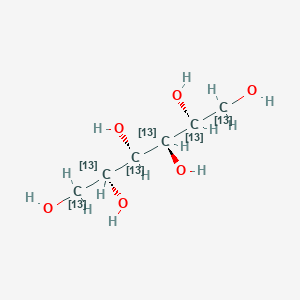 Molecular structure of D-[UL-13C6]Mannitol