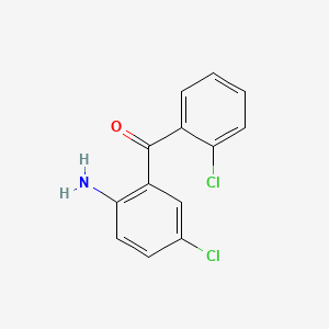Molecular structure of 2-Amino-2,5-dichlorobenzophenone