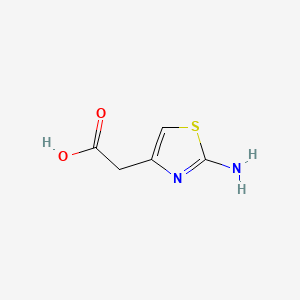 Molecular structure of 2-Aminothiazol-4-acetic acid
