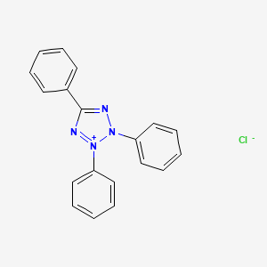 Molecular structure of 2,3,5-Triphenyltetrazolium chloride