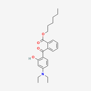 Molecular structure of 2-4-(Diethylamino)-2-hydroxybenzoylbenzoic acid hexyl ester