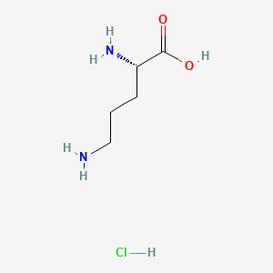 Molecular structure of L(+)-Ornithine hydrochloride