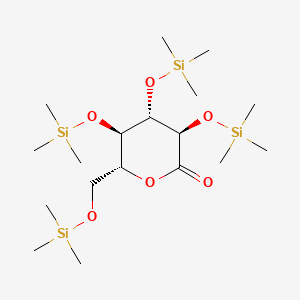 Molecular structure of 3,4,5-Tris[(trimethyl silyl)oxy]-6-{[(trimethylsilyl)oxy]methyl}tetrahydro-2H-pyron-2-one