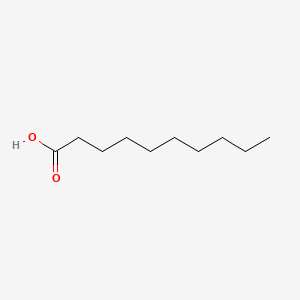 Molecular structure of Decanoic acid