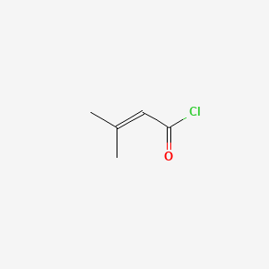 Molecular structure of 3,3-Dimethylacryloyl chloride