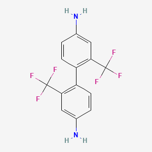 Molecular structure of 2,2-Bis(trifluoromethyl)benzidine