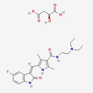 Molecular structure of Sunitinib malate