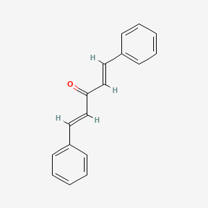 Molecular structure of 1,5-Diphenylpenta-1,4-dien-3-one
