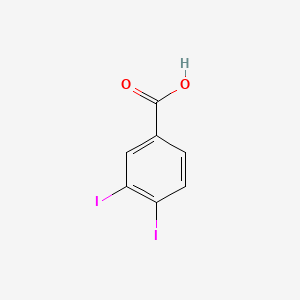 Molecular structure of 3,4-Diiodobenzoic acid