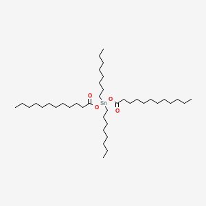 Molecular structure of Bis(lauroyloxy)dioctyltin
